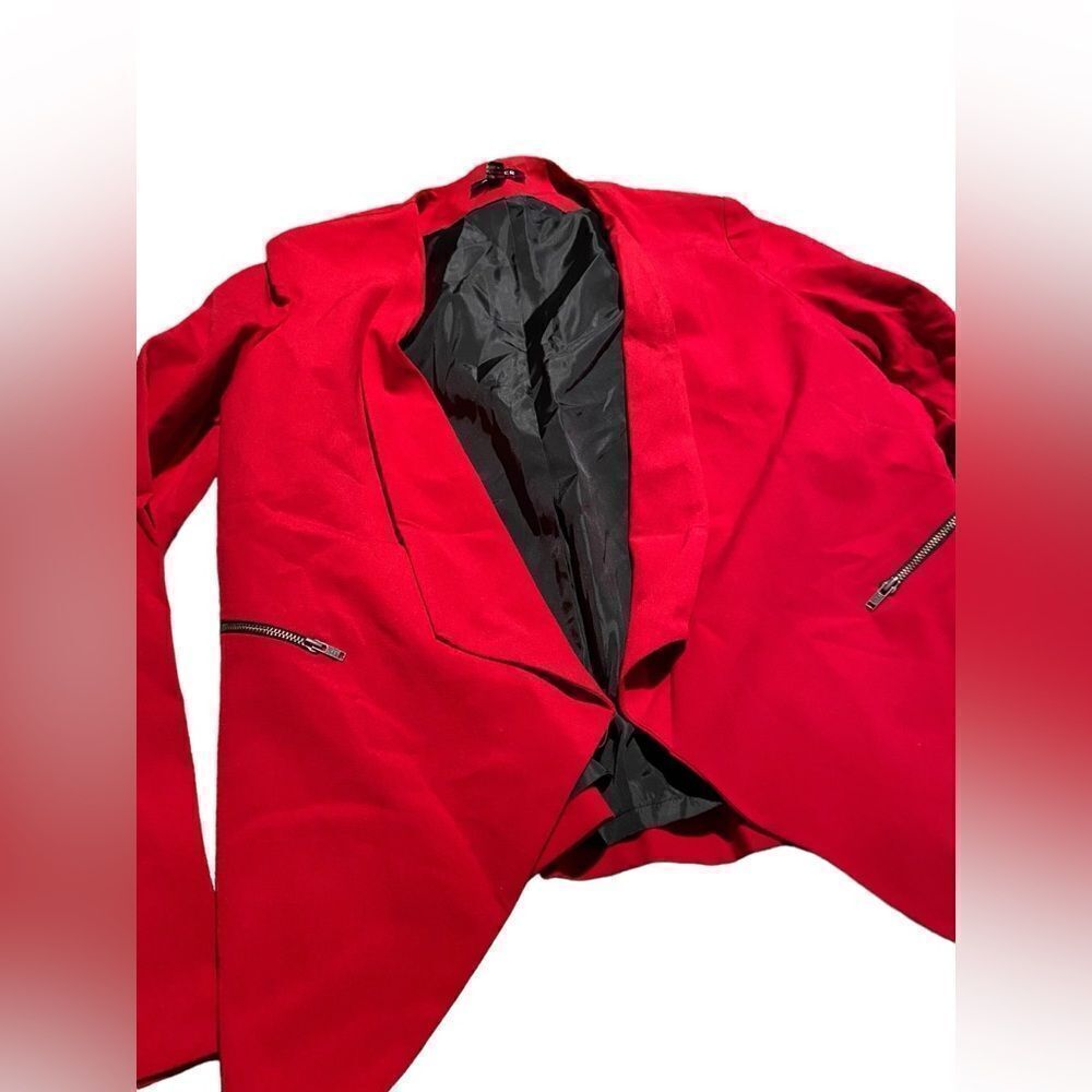 A Buer size medium lined red blazer cool look awesome condition see pics